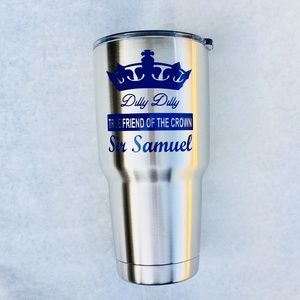 Personalized 30 oz stainless steel tumbler w/lid